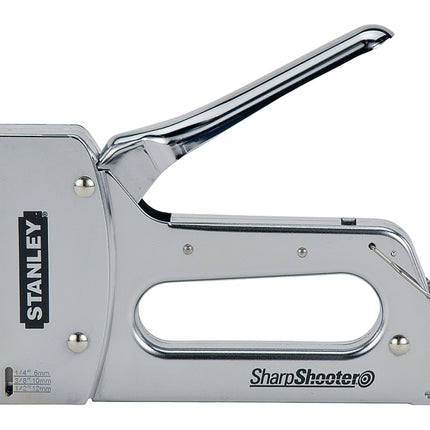 Stanley TR110 Staple Gun, 84 Magazine, 27/64 in W Crown, 1/4 to 9/16 in L Leg, Steel Staple, Silver :CD 1: QUANTITY: 1