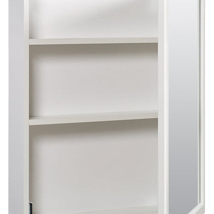 Zenna Home WRW2025 Medicine Cabinet, 20 in OAW, 4 in OAD, 25 in OAH, Wood, White, 2-Shelf :EA: QUANTITY: 1