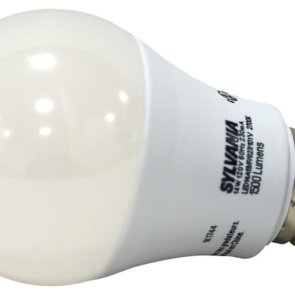 Sylvania 78101 LED Bulb, General Purpose, A19 Lamp, 100 W Equivalent, E26 Lamp Base, Frosted, Warm White Light :BX4: QUANTITY: 1