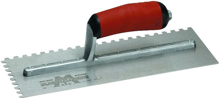 Marshalltown 702SD Trowel, 11 in L, 4-1/2 in W, Square Notch, Curved Handle :EA: QUANTITY: 1