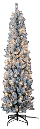 Hometown Holidays 95771 Siskiyou Flocked Pencil Tree, 7 ft H, Siskiyou Family :EA: QUANTITY: 1