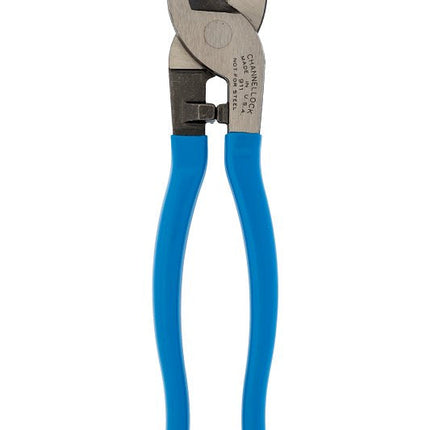 CHANNELLOCK 911 Cable Cutter, 9-1/2 in OAL, HCS Jaw, Comfort-Grip Handle, Blue Handle :EA: QUANTITY: 1