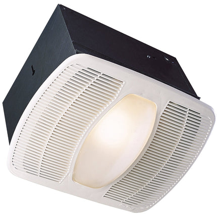 Air King LEDAK100 Exhaust Fan with Light, 0.6 A, 115/120 V, 100 cfm Air, 2 sones, LED Lamp, 4 in Duct, White :EA: QUANTITY: 1