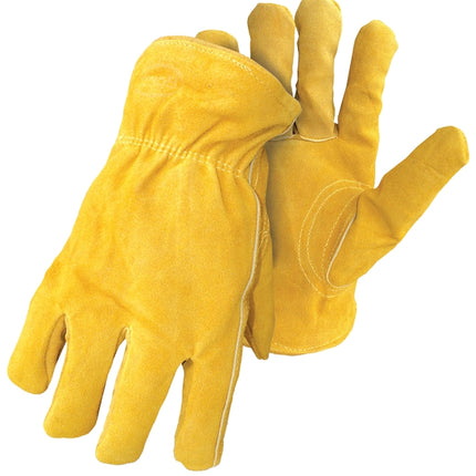 Boss 7186L Gloves, L, Keystone Thumb, Elastic Cuff, Yellow :PR: QUANTITY: 1