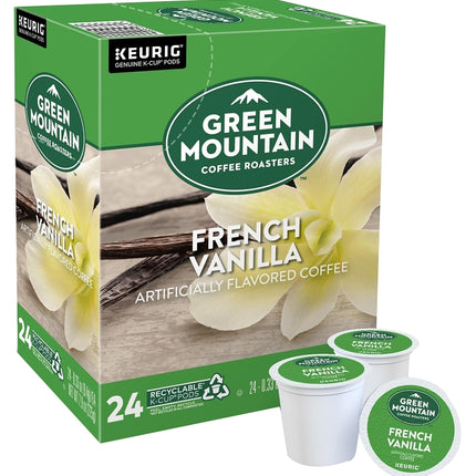 KEURIG 5000330112 K-Cup Pod, French Vanilla Flavor, Yes Caffeine, Light Roast Box :BX 24: QUANTITY: 4