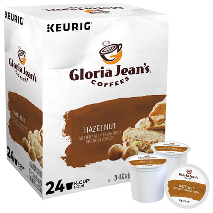 KEURIG 5000330068 K-Cup Pod, Hazelnut Flavor, Yes Caffeine, Medium Roast Box :BX 24: QUANTITY: 4