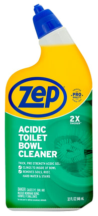 Zep ZUATBC32 Toilet Bowl Cleaner, 1 qt, Liquid, Wintergreen, White :EA: QUANTITY: 1