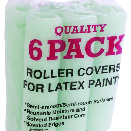 Linzer RC 139 Paint Roller Cover, 3/8 in Thick Nap, 9 in L, Polyester Cover :PK  6: QUANTITY: 1