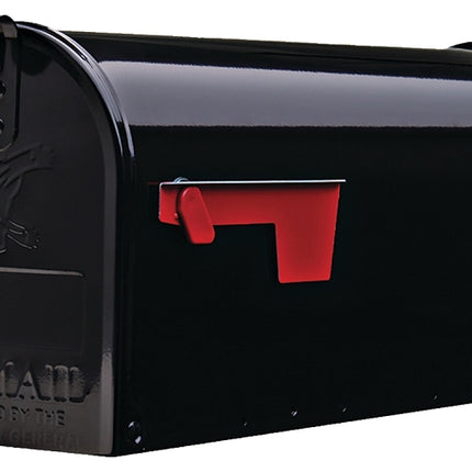 Gibraltar Mailboxes Elite Series E1100B00 Mailbox, 800 cu-in Capacity, Galvanized Steel, Powder-Coated, 6.9 in W, Black :EA: QUANTITY: 1