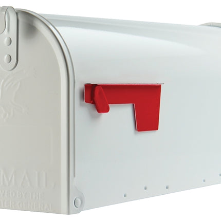 Gibraltar Mailboxes Elite Series E1100W00 Mailbox, 800 cu-in Capacity, Galvanized Steel, Powder-Coated, 6.9 in W, White :EA: QUANTITY: 1