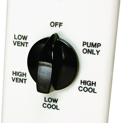 Dial 7112 Wall Switch, 2-Speed, Plastic, White, For: Evaporative Cooler Purge Systems :EA: QUANTITY: 1