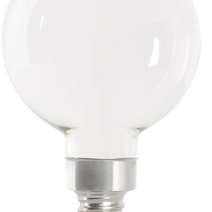 Feit Electric BPG1640W927CAFIL2 LED Bulb, G16.5 Lamp, 40 W Equivalent, E12 Lamp Base, Dimmable, Frosted, Soft White Light :CD2: QUANTITY: 1