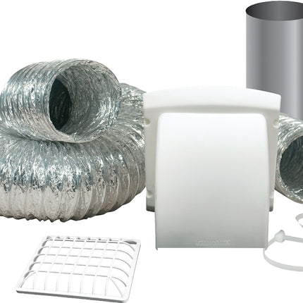 Dundas Jafine ProMax TD48PMKZW Dryer Vent Kit, Polypropylene, White, 12-Piece :EA: QUANTITY: 1