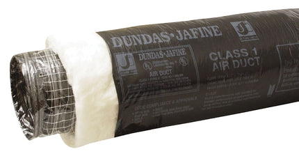 Dundas Jafine BPC1225 Flexible Insulated Duct, 25 ft L, Polyester, Black :EA: QUANTITY: 1