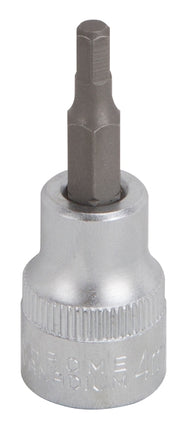 Vulcan Hex Bit Socket, Chrome, 4 mm, 3/8 in Drive, 1-7/8 in OAL :EA: QUANTITY: 1