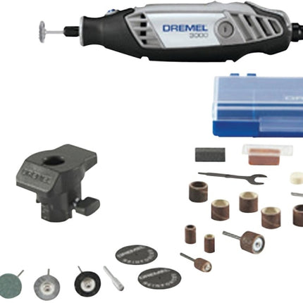 Dremel 3000-1/24 Rotary Tool Kit, 1.2 A, 1/32 to 1/8 in Chuck, Keyed Chuck, 5000 to 35,000 rpm Speed :EA: QUANTITY: 1