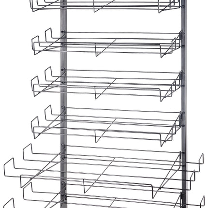 Simple Spaces RK-A01 Door Mat Display Stand, 220 lb, 40-1/2 in OAW, 28-1/2 in OAD, 75-1/4 in OAH, 6-Shelf, Metal :EA: QUANTITY: 1