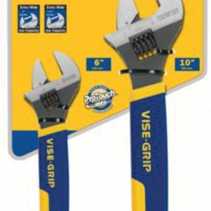 Irwin 2078700 Adjustable Wrench Set, ProTouch Grip Handle :CD 1: QUANTITY: 1