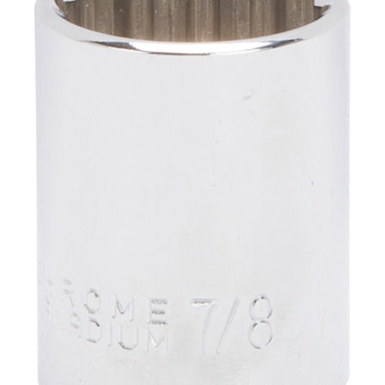 Vulcan MT6517445 Drive Socket, 7/8 in Socket, 1/2 in Drive, 12-Point, Chrome Vanadium Steel, Chrome :EA: QUANTITY: 1