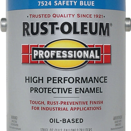 RUST-OLEUM PROFESSIONAL K7725402 Enamel, Gloss, Safety Blue, 1 gal Can :GAL: QUANTITY: 2