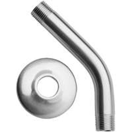 Plumb Pak PP825-11 Shower Arm with Flange, 1/2 in Connection, IPS, 8 in L, Brass, Chrome Plated :CD: QUANTITY: 1