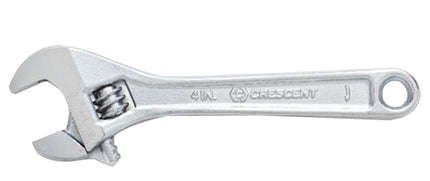 Crescent AC24VS Adjustable Wrench, 4 in OAL, 1/2 in Jaw, Steel, Chrome :CD: QUANTITY: 1