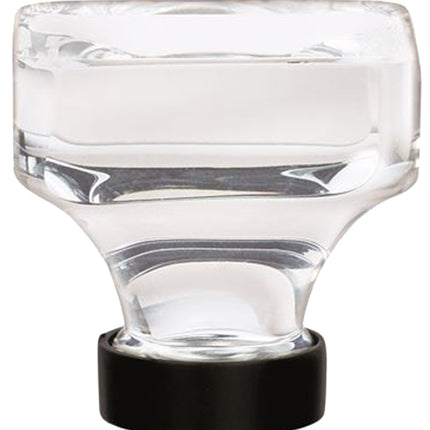 Amerock Glacio Series BP36653CBBR Cabinet Knob, 1-5/16 in Projection, Glass/Zinc, Black Bronze/Clear :EA: QUANTITY: 1