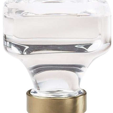 Amerock Glacio Series BP36653CBBZ Cabinet Knob, 1-5/16 in Projection, Glass/Zinc, Clear/Golden Champagne :EA: QUANTITY: 1