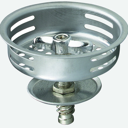 Plumb Pak PP820-34 Basket Strainer with Twist-N-Lock Post, Stainless Steel, For: Keeney 1433 Sink