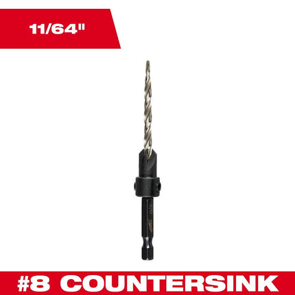 BIT DRILL CSINK NO8 X 11/64IN :: QUANTITY: 1