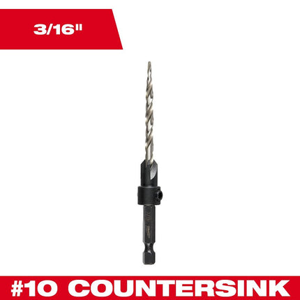 BIT DRILL CSINK NO10 X 3/16IN :: QUANTITY: 1