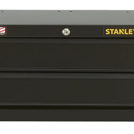 Stanley STST22621BK Middle Tool Chest, 1830 cu-in, 26 in OAW, 11-1/2 in OAH, 12 in OAD, Steel, Black, 2-Drawer :EA: QUANTITY: 1