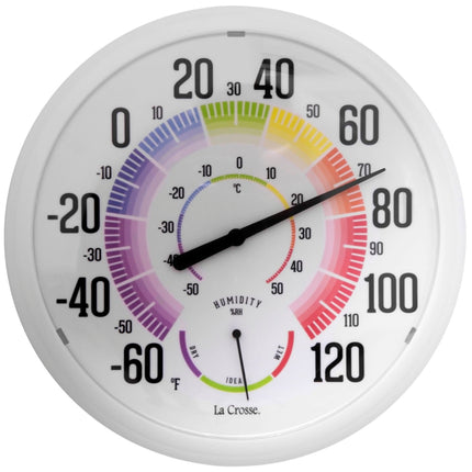 La Crosse 104-1534A Thermometer, -60 to 120 deg F, 20 to 90 % Humidity Range :EA: QUANTITY: 1