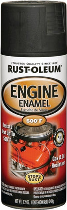 Rust-Oleum 248938 Engine Spray Paint, Black, 12 oz, Can :CAN: QUANTITY: 1