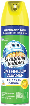 Scrubbing Bubbles 71362 Bathroom Cleaner, 22 oz Aerosol Can, Pleasant Lemon, Yellow