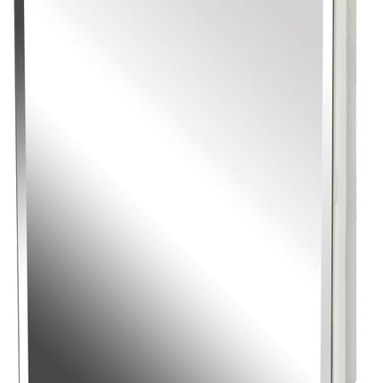 Zenith MP109 Medicine Cabinet, 16 in OAW, 4-1/2 in OAD, 20 in OAH, Polystyrene, Metallic, 2-Shelf :EA: QUANTITY: 1