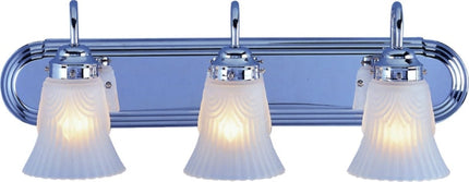 Boston Harbor RF-V-028-CH Vanity Light Fixture, 60 W, 3-Lamp, A19 or CFL Lamp, Steel Fixture, Chrome Fixture :EA: QUANTITY: 1