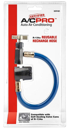 A/C Pro CERT401-1 Recharge Hose, Reusable, For: R-134a Self-Sealing Valve Cans :EA: QUANTITY: 1