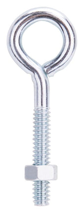 ProSource LR266 Eye Bolt, 4.8 mm Thread, Machine Thread, 1 in L Thread, 3/4 in Dia Eye, 79 lb Working Load, Steel, Zinc :EA: QUANTITY: 20