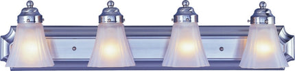 Boston Harbor RF-V-042-BN Vanity Light Fixture, 60 W, 4-Lamp, A19 or CFL Lamp, Steel Fixture, Brushed Nickel Fixture :EA: QUANTITY: 1