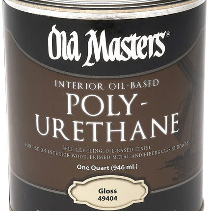 Old Masters 49404 Polyurethane, Gloss, Liquid, Clear, 1 qt, Can :QUART: QUANTITY: 1