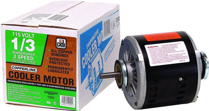 Dial 2202 Evaporative Cooler Motor, 0.33 hp, 1-Phase, 115 V, 1/2 in Dia Shaft, Clockwise Shaft Rotation :EA: QUANTITY: 1