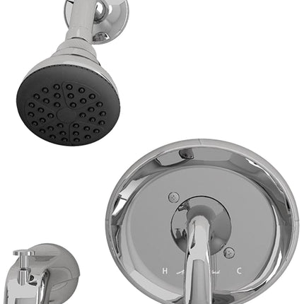 American Standard Cadet Suite Series 9091512.002 Tub and Shower Faucet, Adjustable Showerhead, 2 gpm Showerhead :EA: QUANTITY: 1