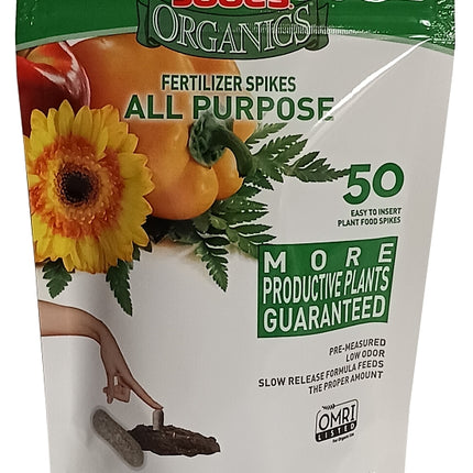 Jobes 06528 Organic Fertilizer Pack, Spike, 4-4-4 N-P-K Ratio :PK 50: QUANTITY: 1