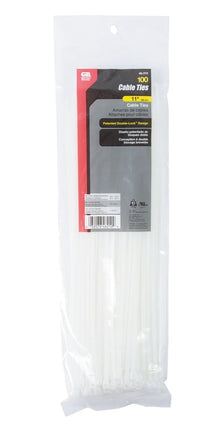 Gardner Bender 46-210 Cable Tie, Double-Lock Locking, Nylon, Natural :PK100: QUANTITY: 1