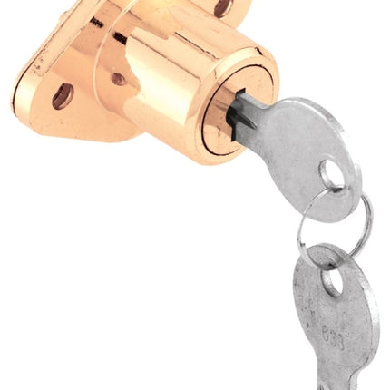 Defender Security U 9947 Drawer and Cabinet Lock, Keyed Lock, Y13 Yale Keyway, Brass :CD: QUANTITY: 1