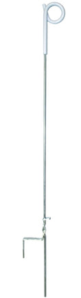 Zareba PTP39A Pigtail Step-In Fence Post, 4 ft OAH, Plastic/Steel, Silver :EA: QUANTITY: 1