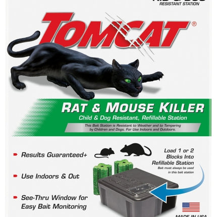 Tomcat 0370910 Refillable Rat Bait Station, Emerald Green :EA: QUANTITY: 1