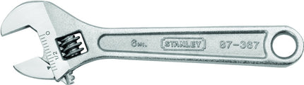 Stanley 87-367 Adjustable Wrench, 6 in OAL, 1-1/20 in Jaw, Steel, Chrome :CD 1: QUANTITY: 1