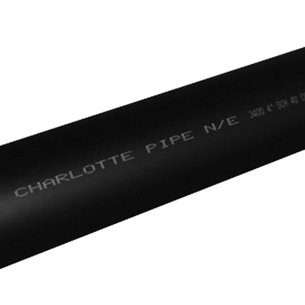 Charlotte Pipe ABS Plus APA 17300 0600 Pipe, 3 in, 10 ft L, DWV, SCH 40 Schedule, ABS, Black :LGTH: QUANTITY: 1